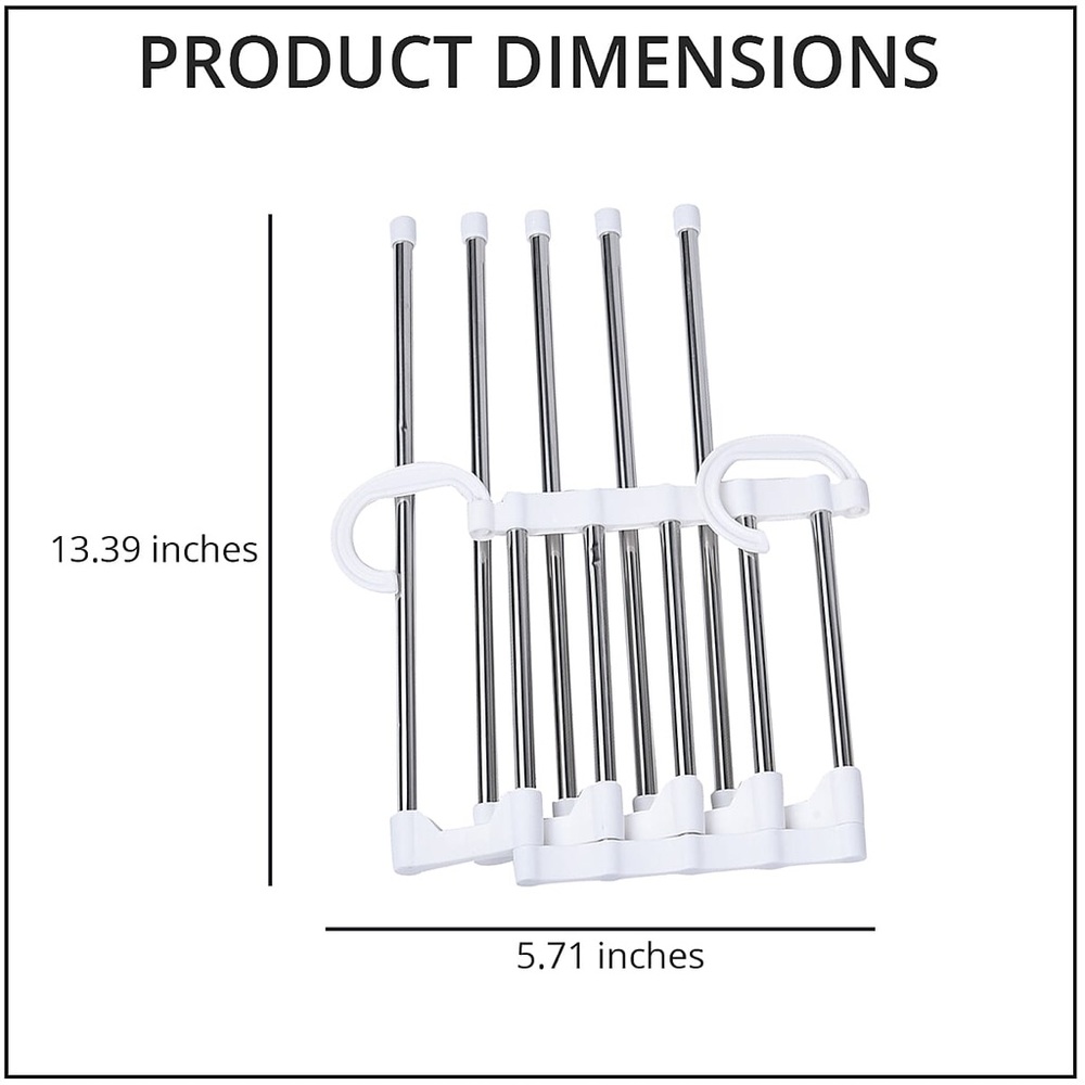White 5-Layered Pants Rack - Picture 2 of 5
